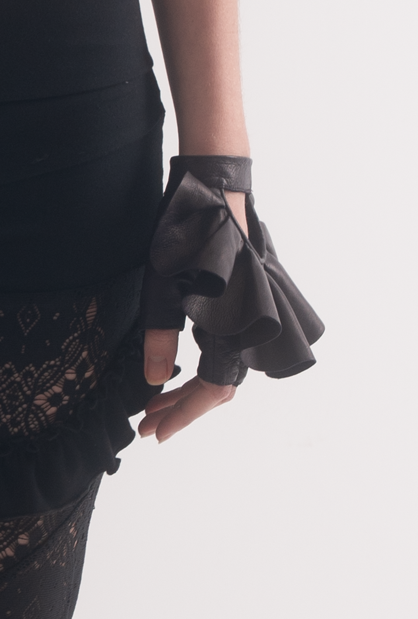 I love you leather gloves - purple