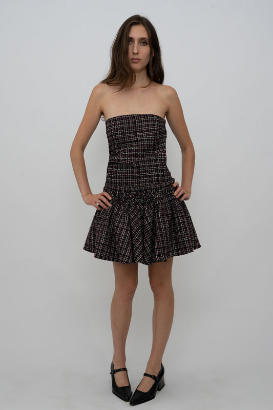 Tangerine Dress - purple tweed