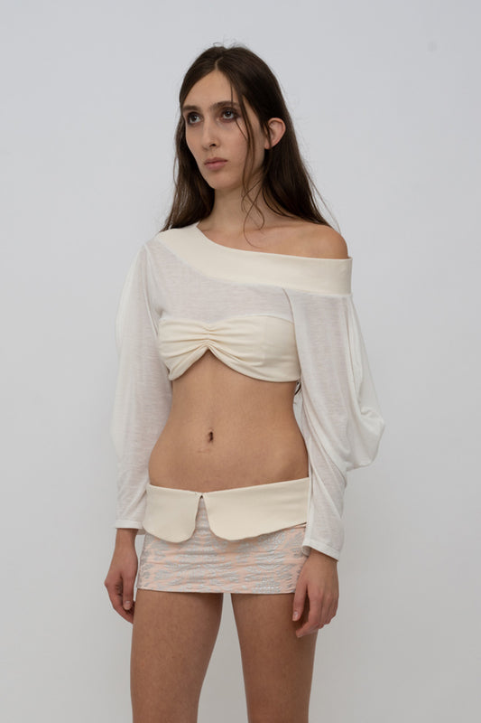 Harlow Crop Top - ivory
