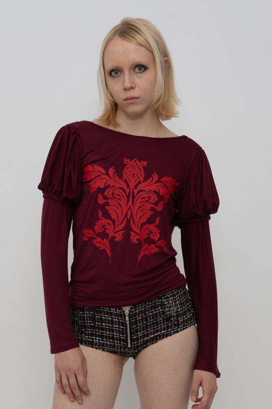 Sashy Top - burgundy