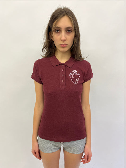 Every girl polo top - burgundy