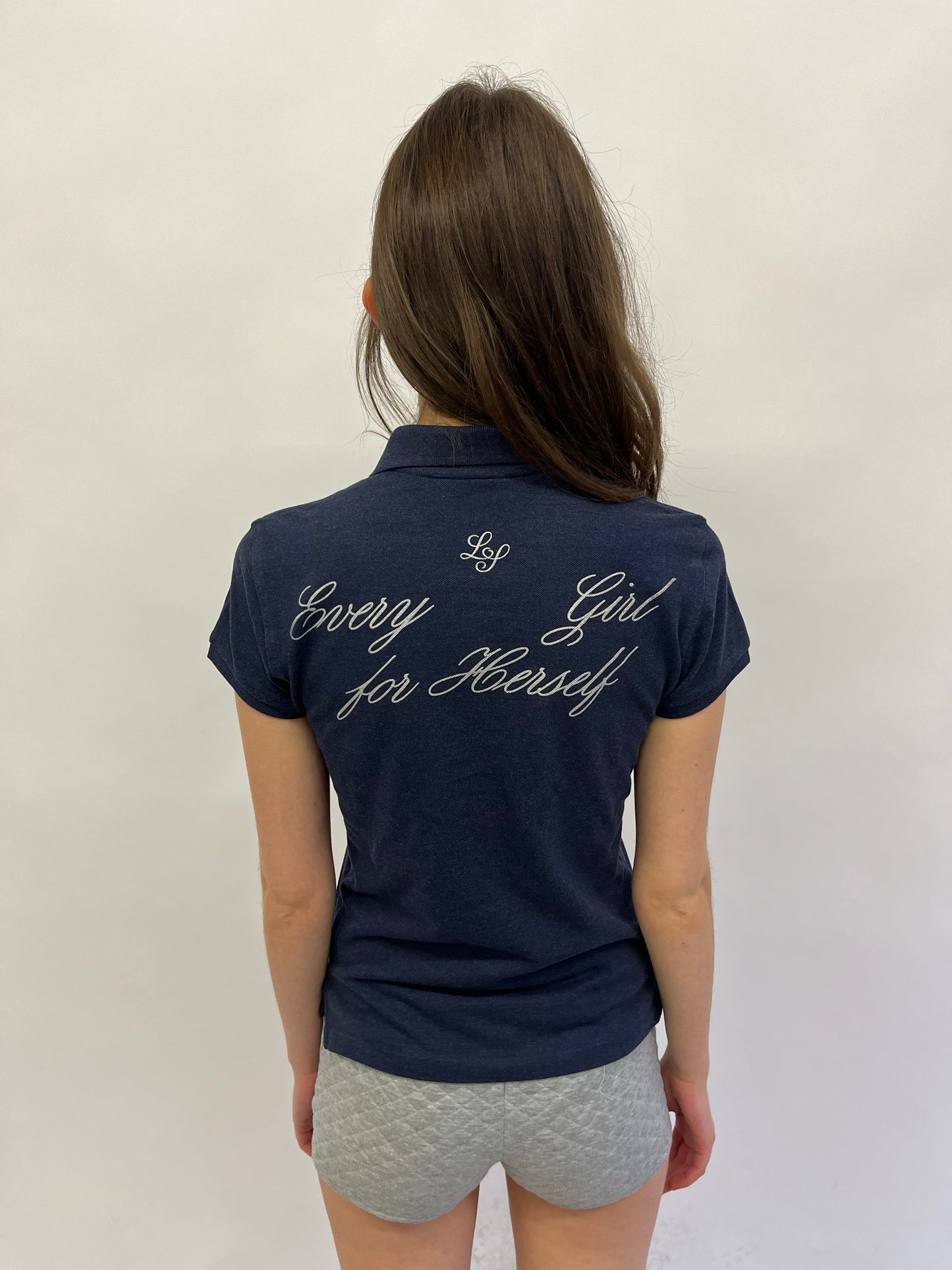 Every girl polo top - navy
