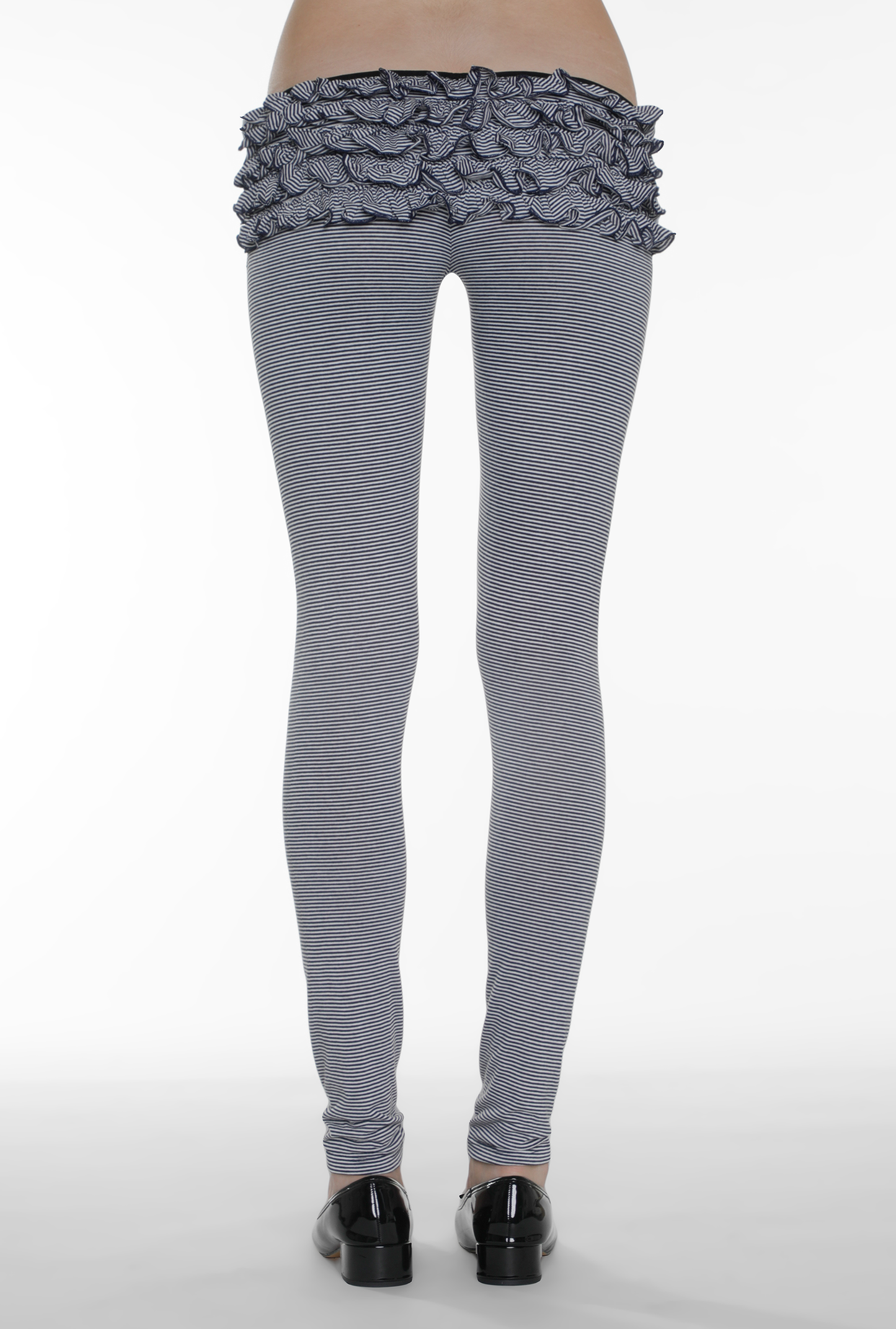 Magnolia frilled leggings - navy and white