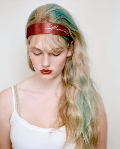 Daisy Randone headband - Burgundy