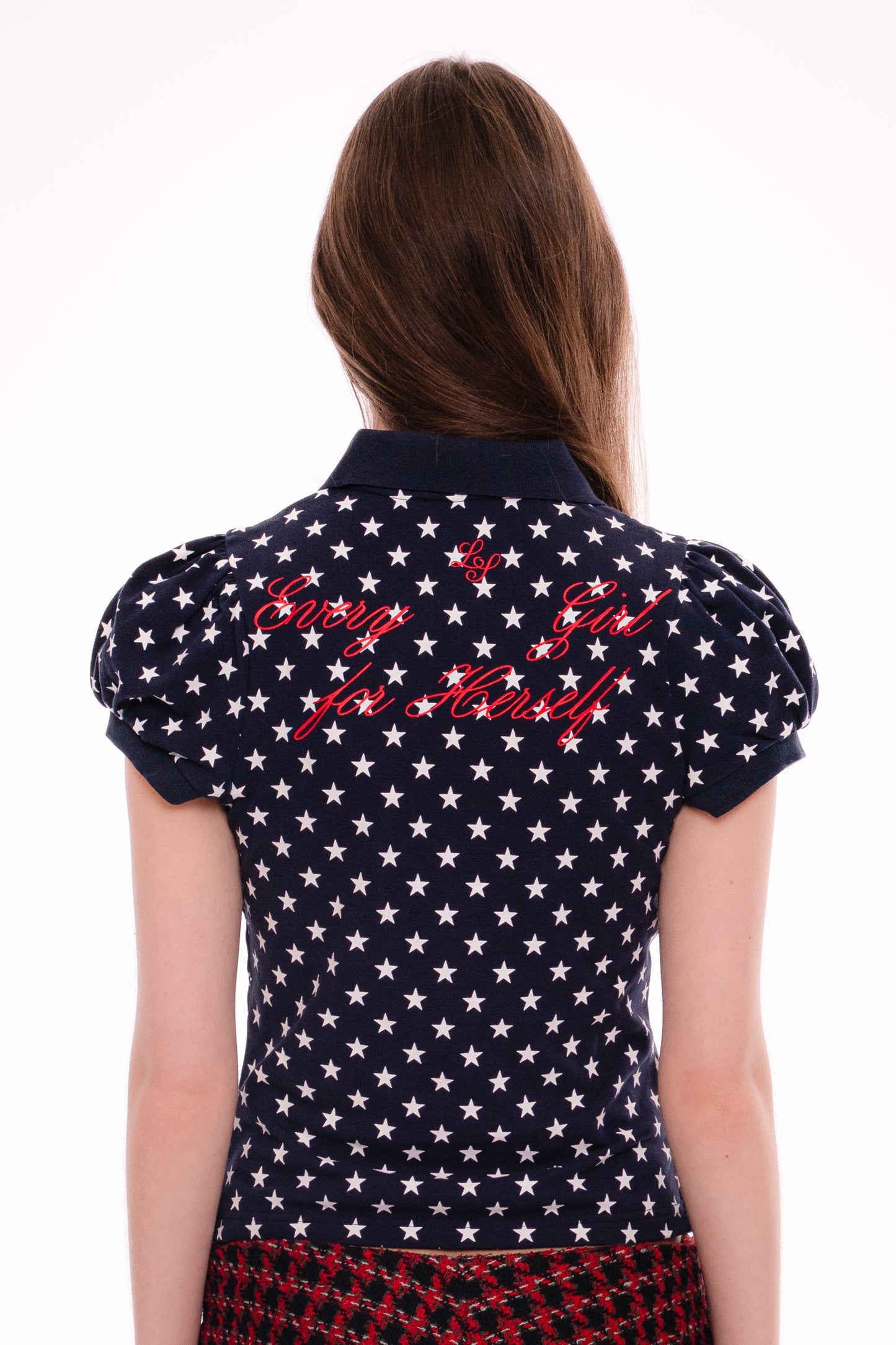 Every girl polo - navy stars