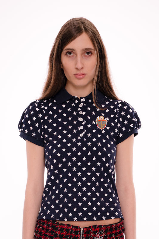 Every girl polo - navy stars