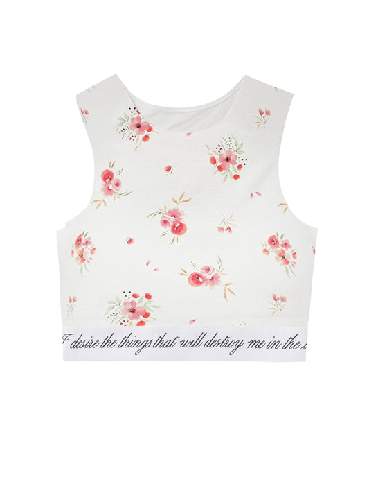 cherry tank top - floral