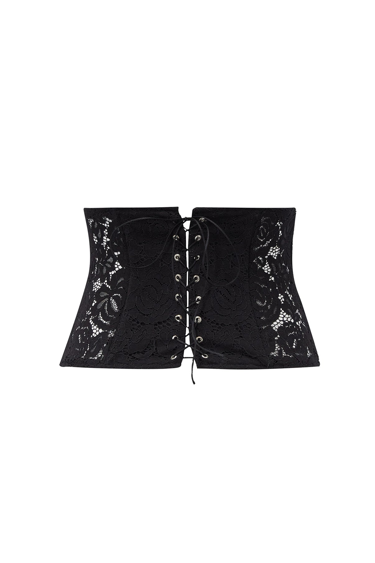 milk waistband belt - black lace