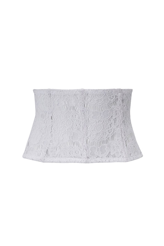 milk waistband belt - white lace