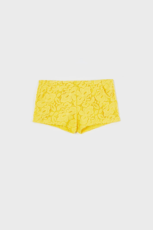 Dakota Shorts - Yellow Lace