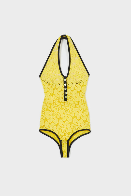 Didion Bodysuit - Yellow Lace