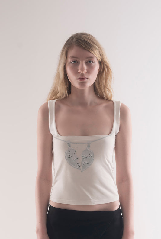 Heartbreak top - White