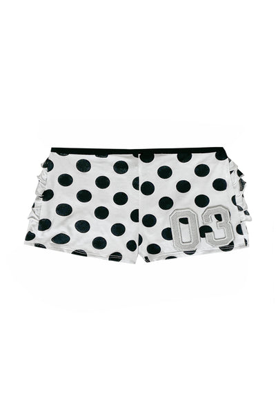 ★EXPIRED GIRL★POLKA DOT FRILL SHORTS BLACK★韓国送料込 Polka Dot Frill Shorts White - 감도 깊은 취향 셀렉트샵 29CM