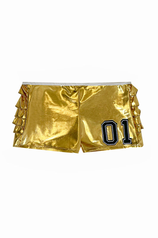 peaches shorts - gold