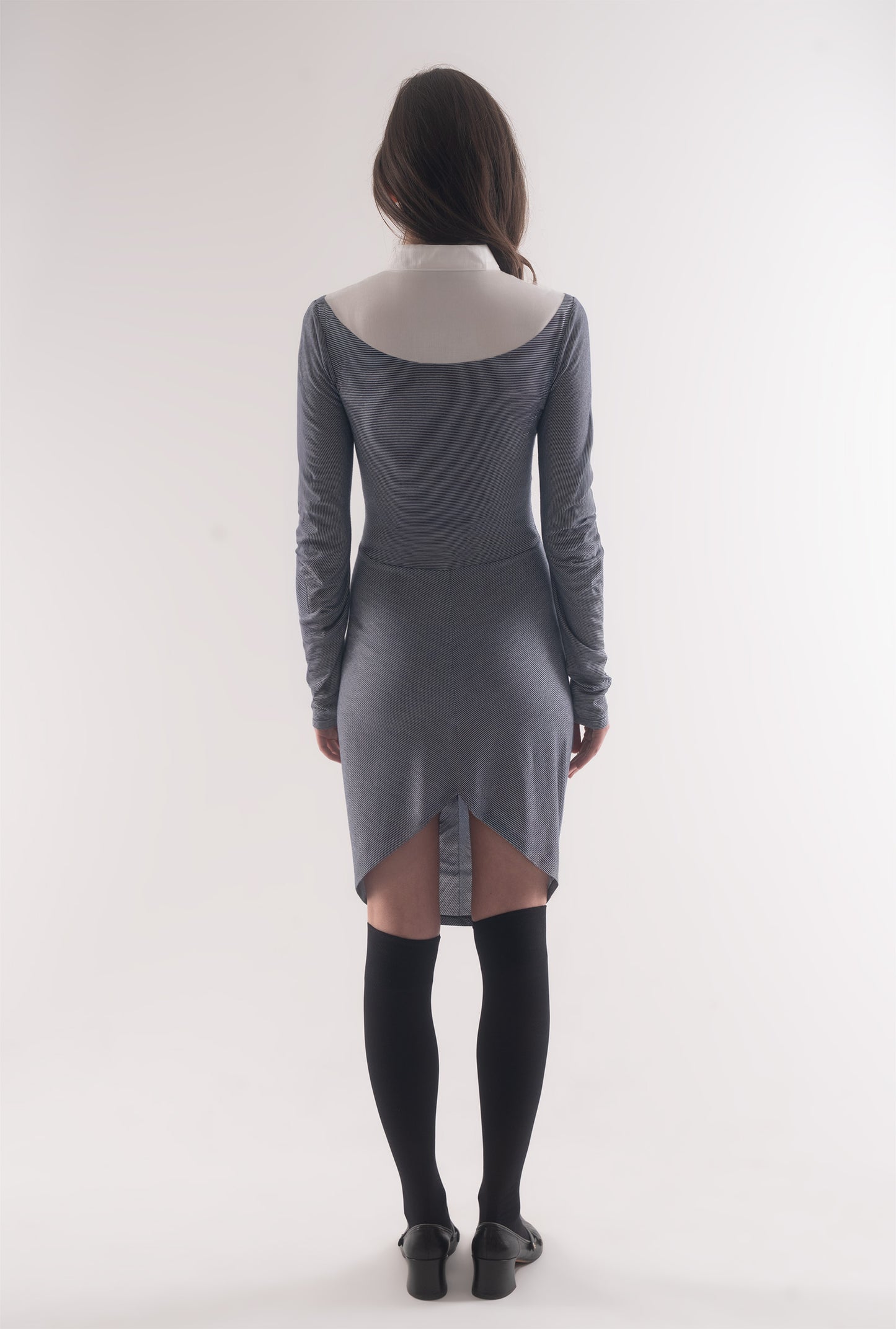 Helena dress - navy and white