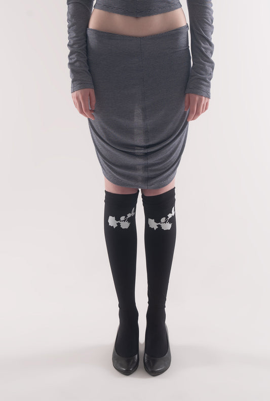Helena skirt - navy and white