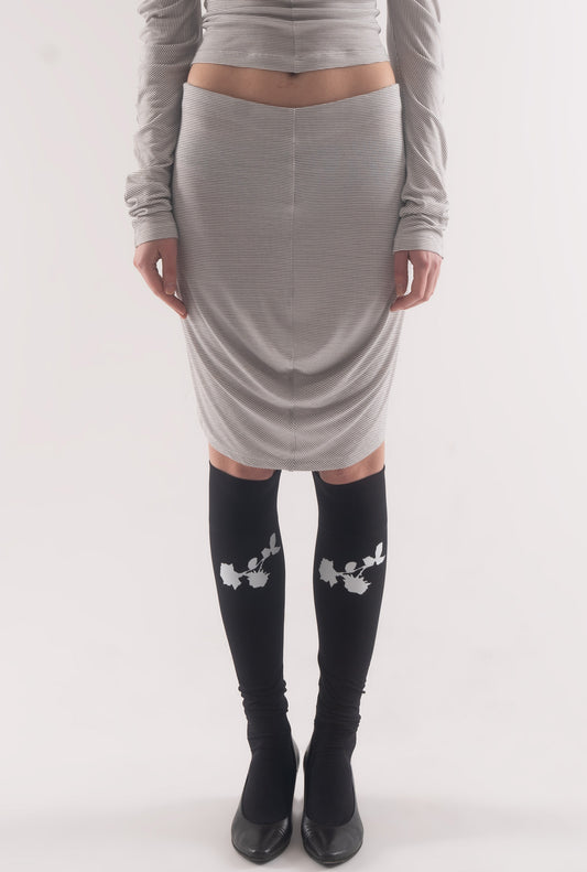 Helena skirt - grey and white