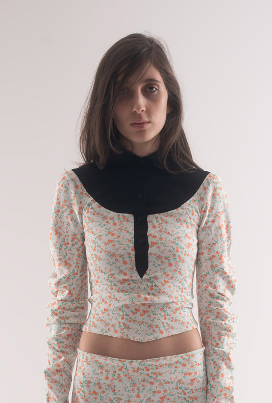 Helena polo top - floral