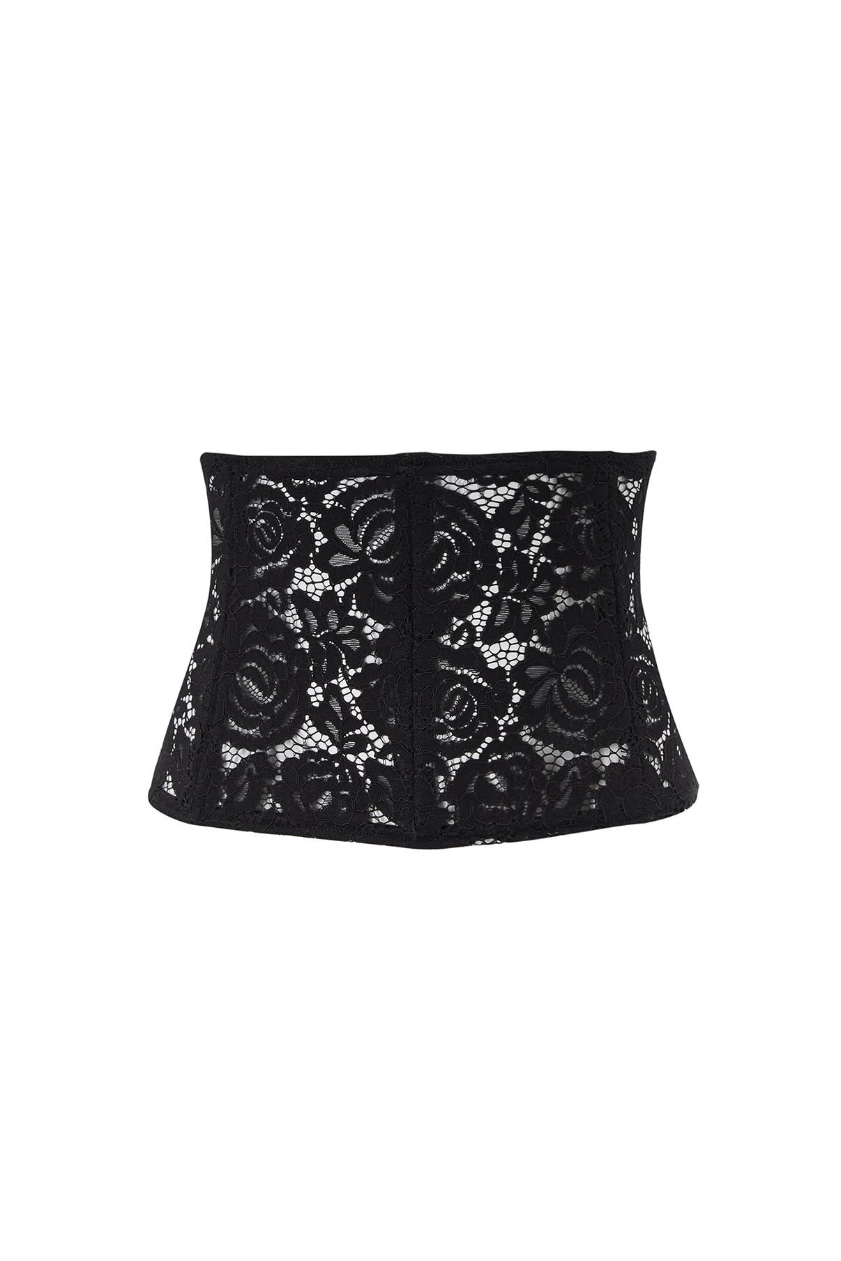 milk waistband belt - black lace