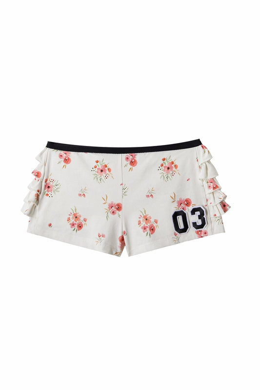peaches shorts - floral