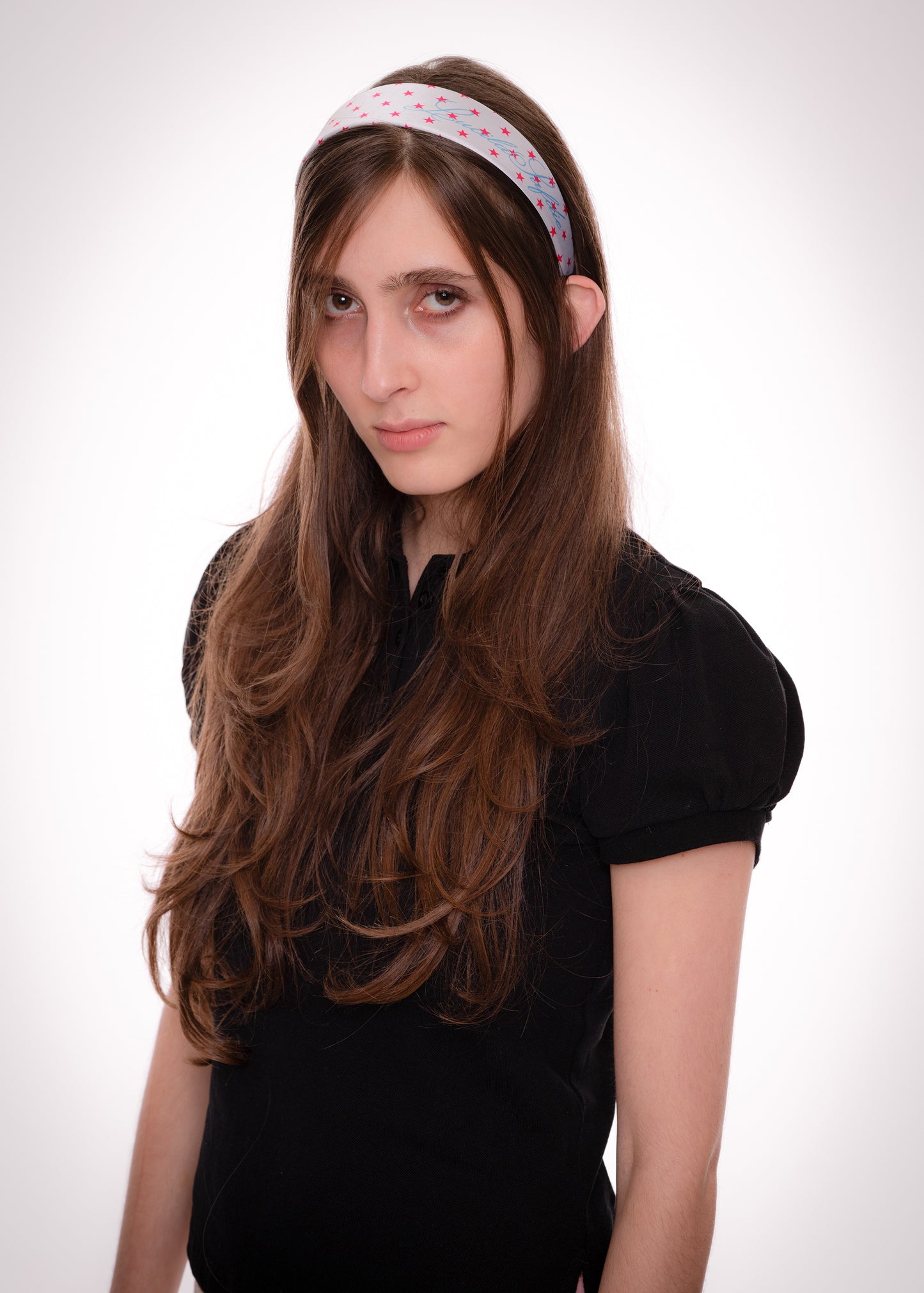 daisy randone headband - pink stars