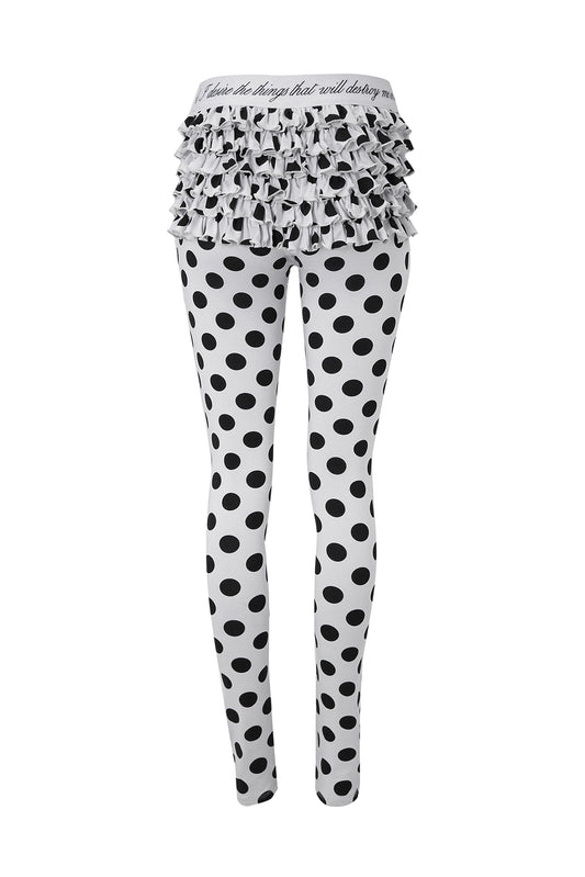 peaches leggings - polka dots