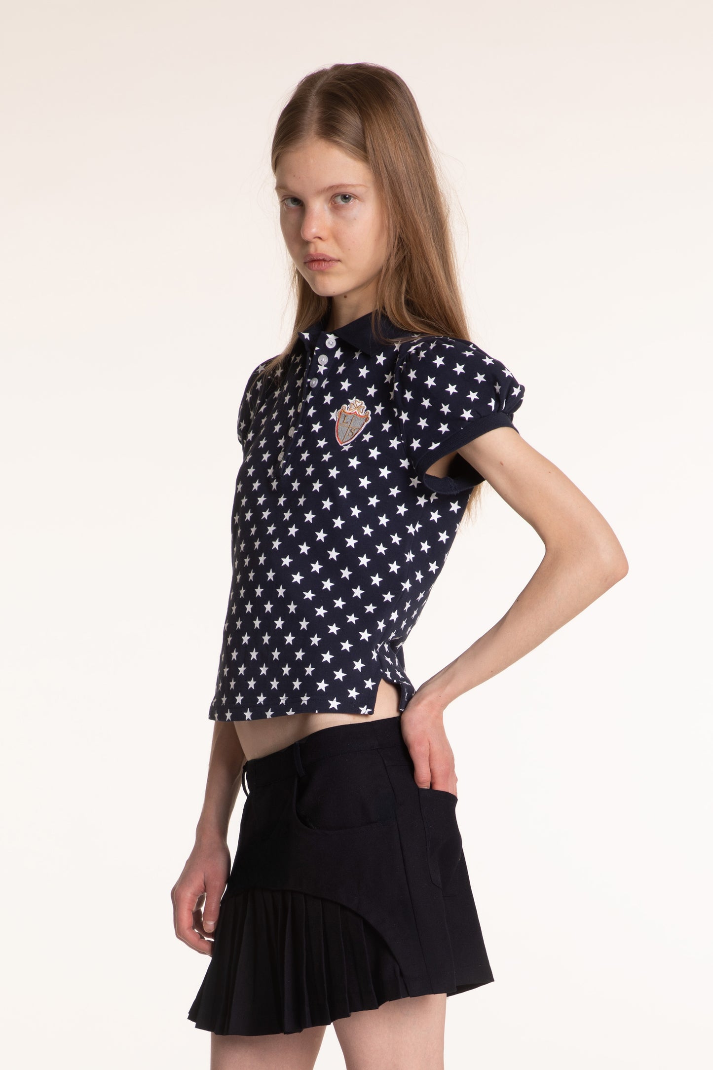 Every girl polo - navy stars