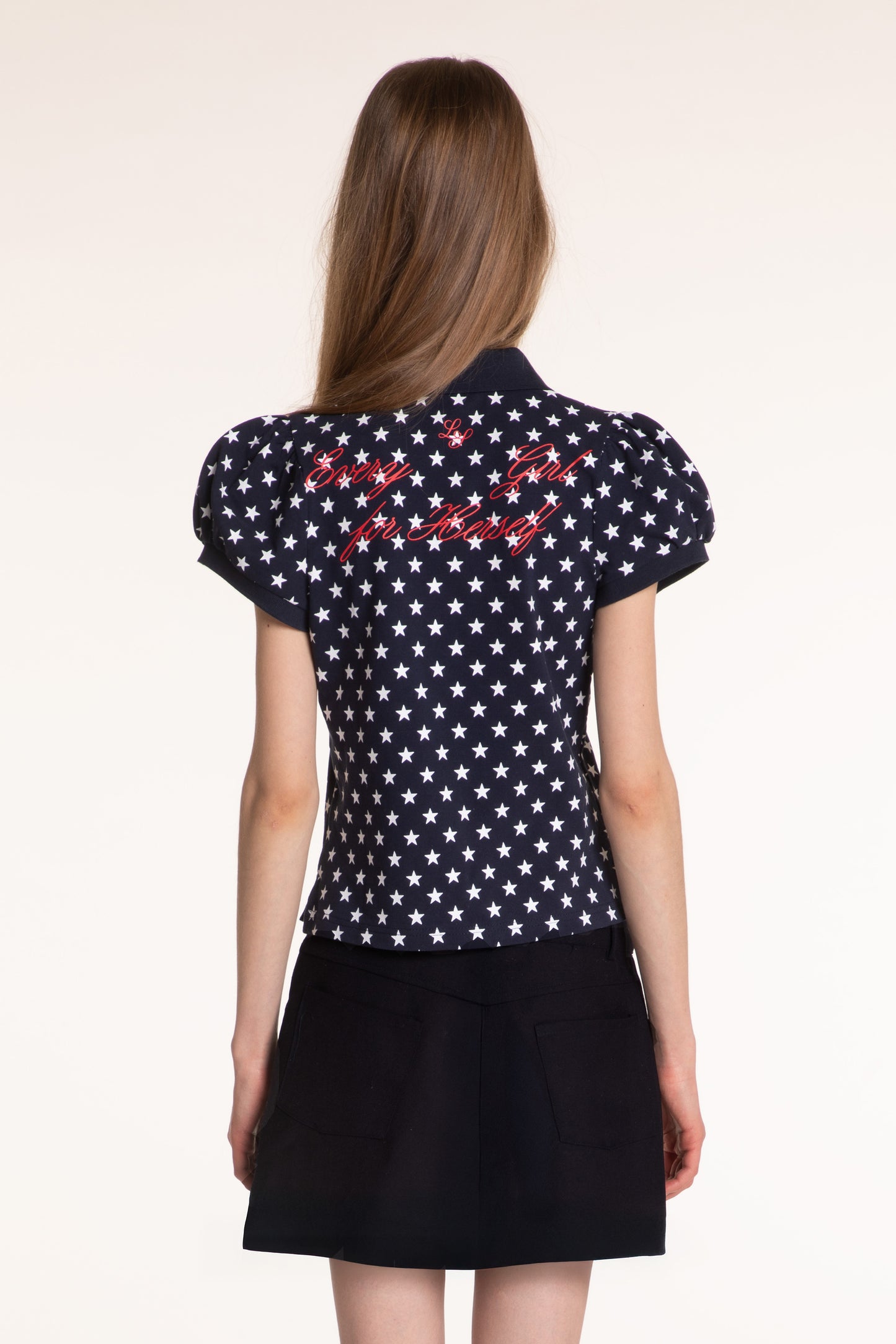 Every girl polo - navy stars