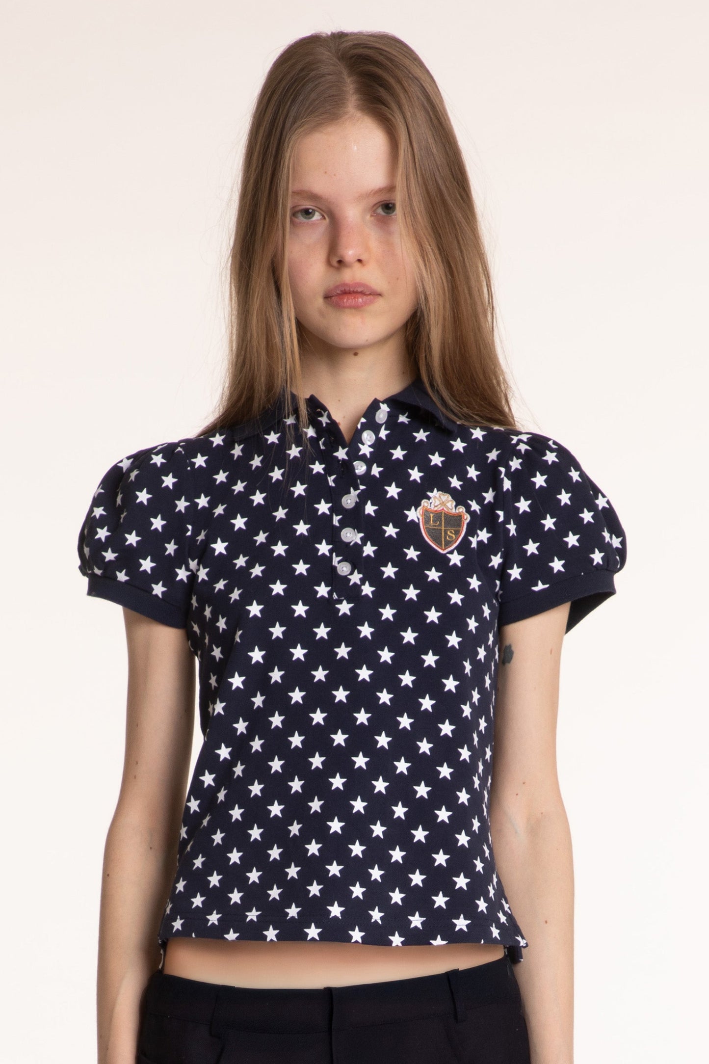 Every girl polo - navy stars