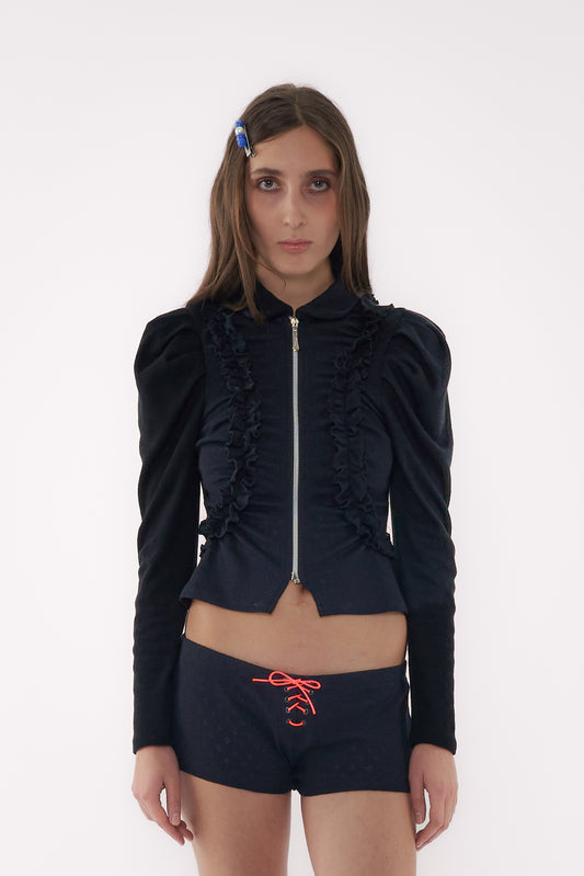 August Zip Up - Black