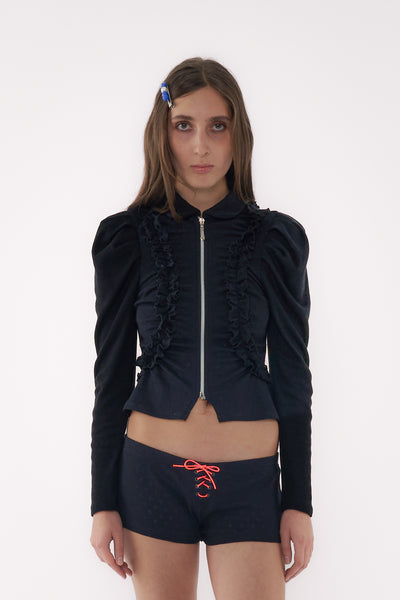 August Zip Up - Black – lucila safdie
