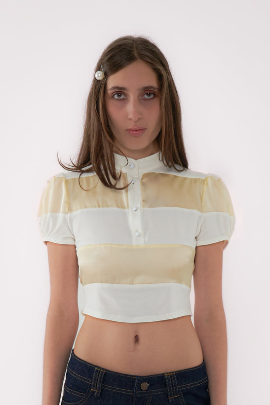Margaret Polo Top - White