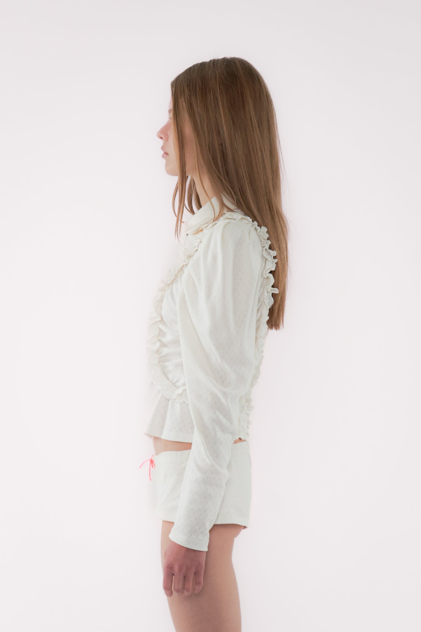 August Zip Up - White
