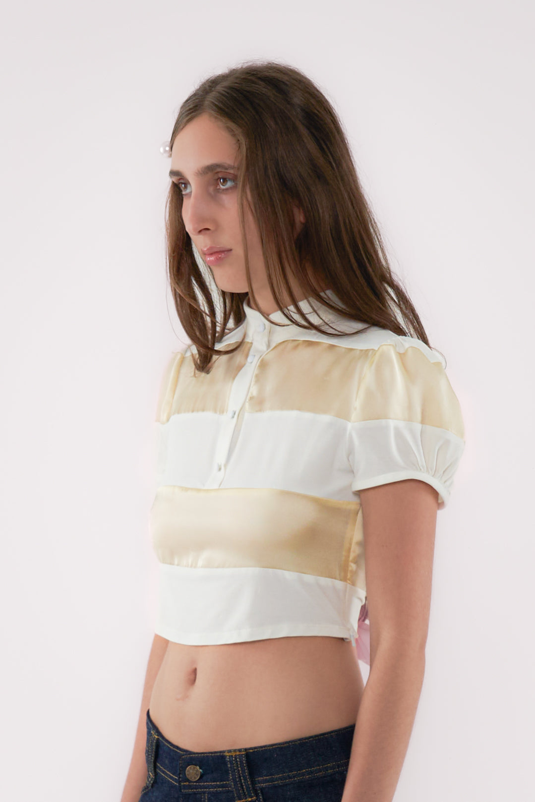 Margaret Polo Top - White