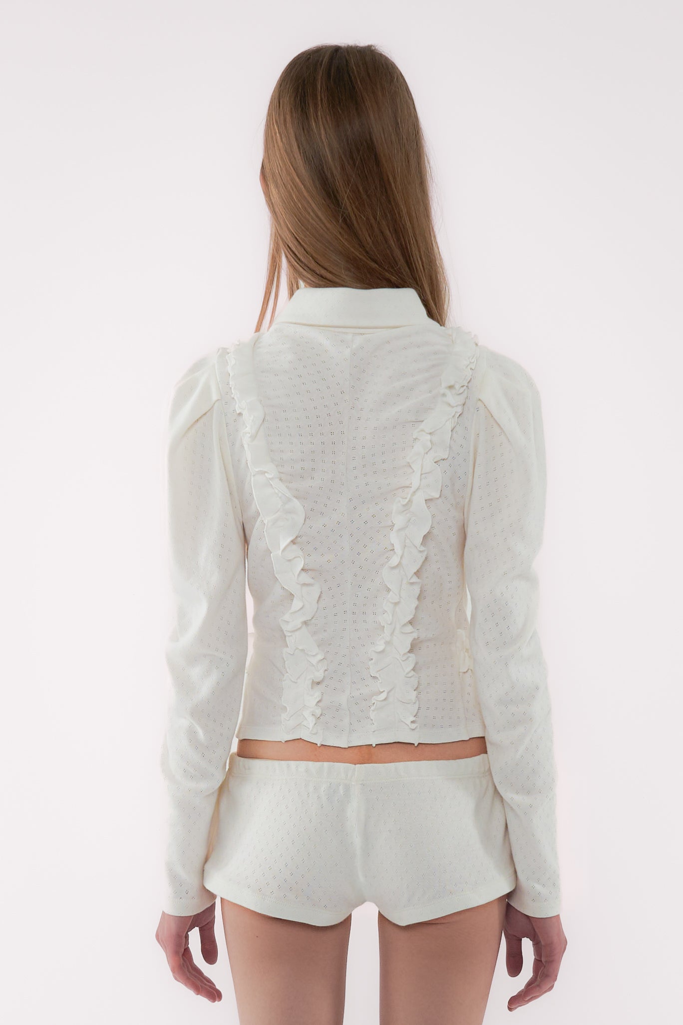 August Zip Up - White