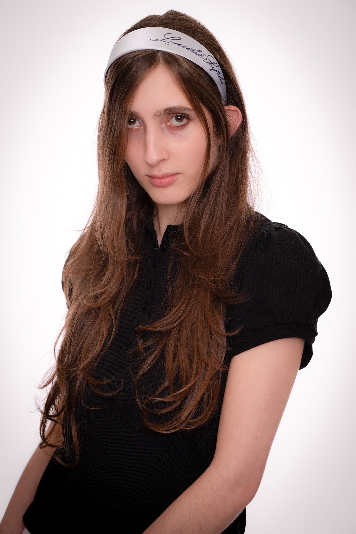 Daisy Randone headband - white