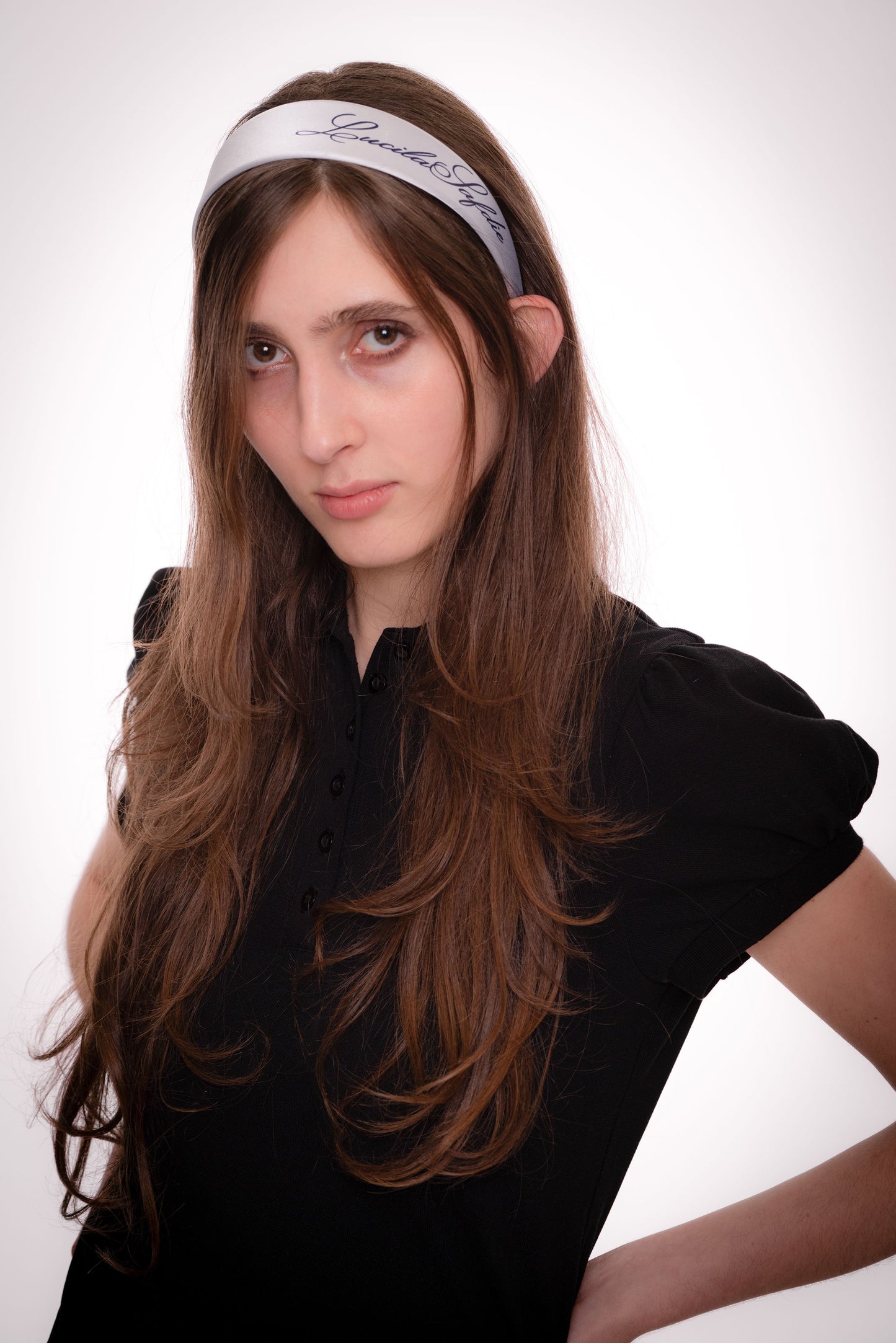 Daisy Randone headband - white